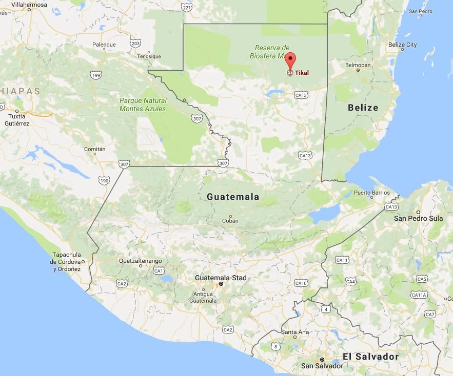 Tikal National Park Map
